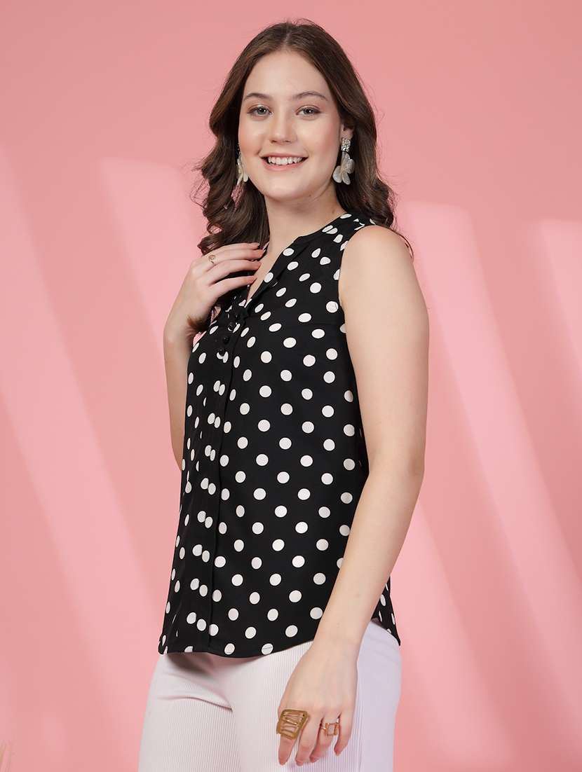 women printed sleeveless regular top - 22473829 -  Standard Image - 3