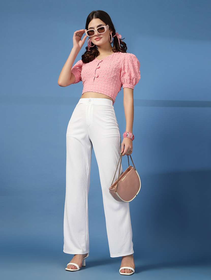 women solid pink viscose regular top - 22473832 -  Standard Image - 5