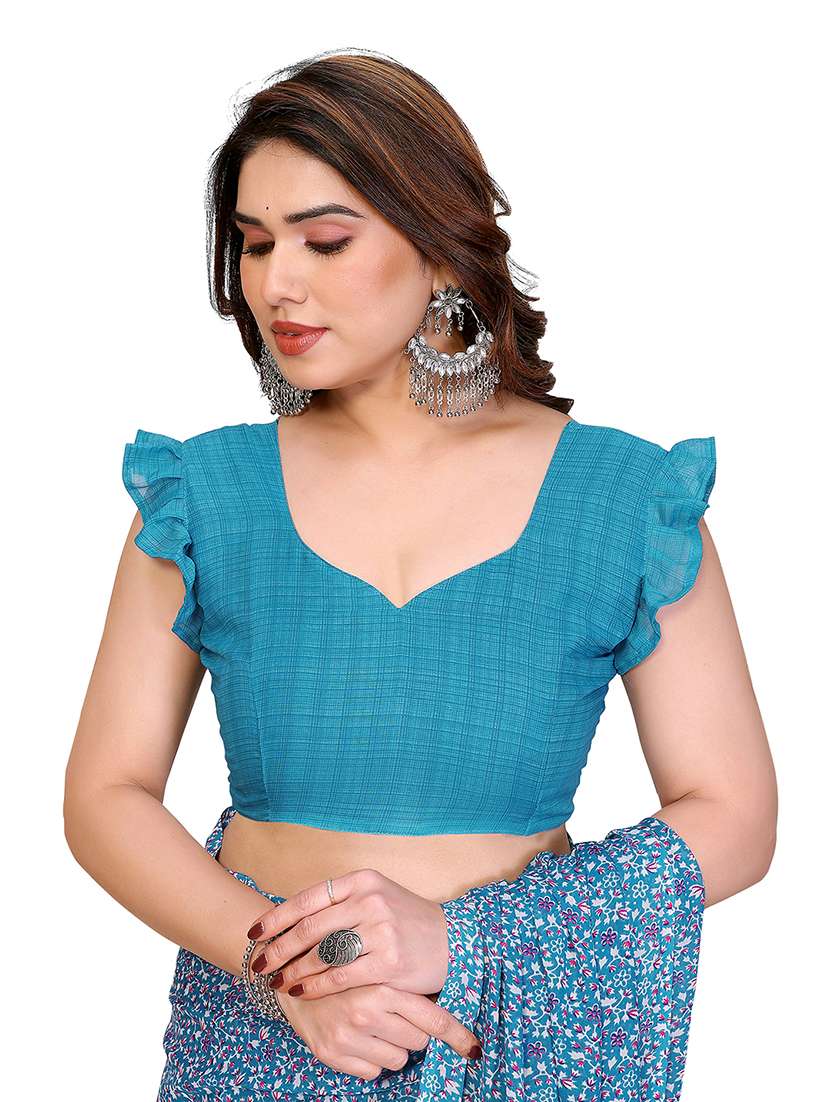 multi colored georgette printed saree with blouse - 22474054 -  Standard Image - 3