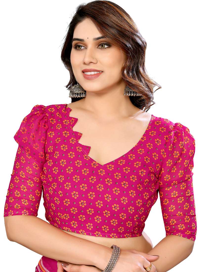 women pack of 2 printed combo saree with blouse - 22474145 -  Standard Image - 3