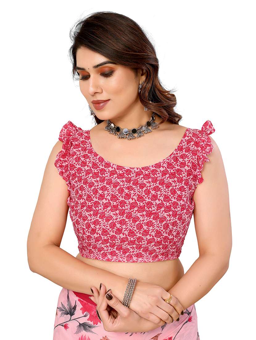 women pack of 2 printed combo saree with blouse - 22474262 -  Standard Image - 3