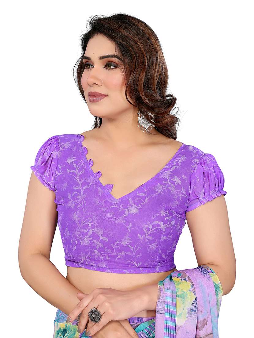 women pack of 2 printed combo saree with blouse - 22474337 -  Standard Image - 3