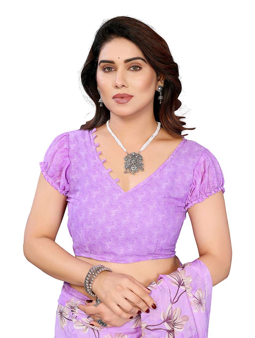 women pack of 2 printed combo saree with blouse - 22474485 -  Standard Image - 3