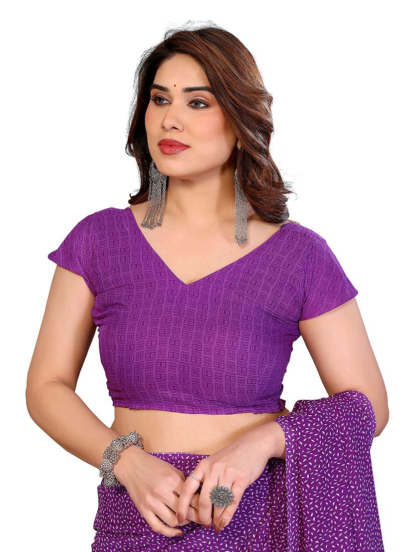women pack of 2 printed combo saree with blouse - 22474635 -  Standard Image - 3