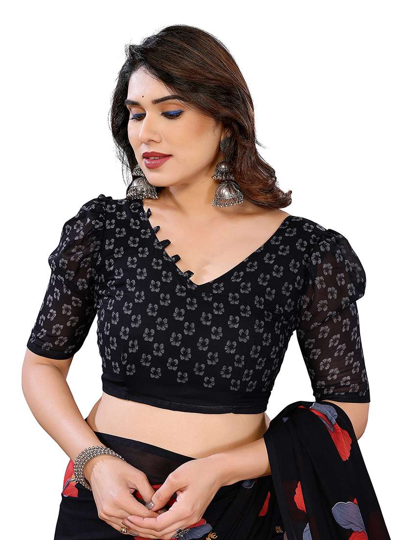women pack of 2 printed combo saree with blouse - 22475100 -  Standard Image - 3