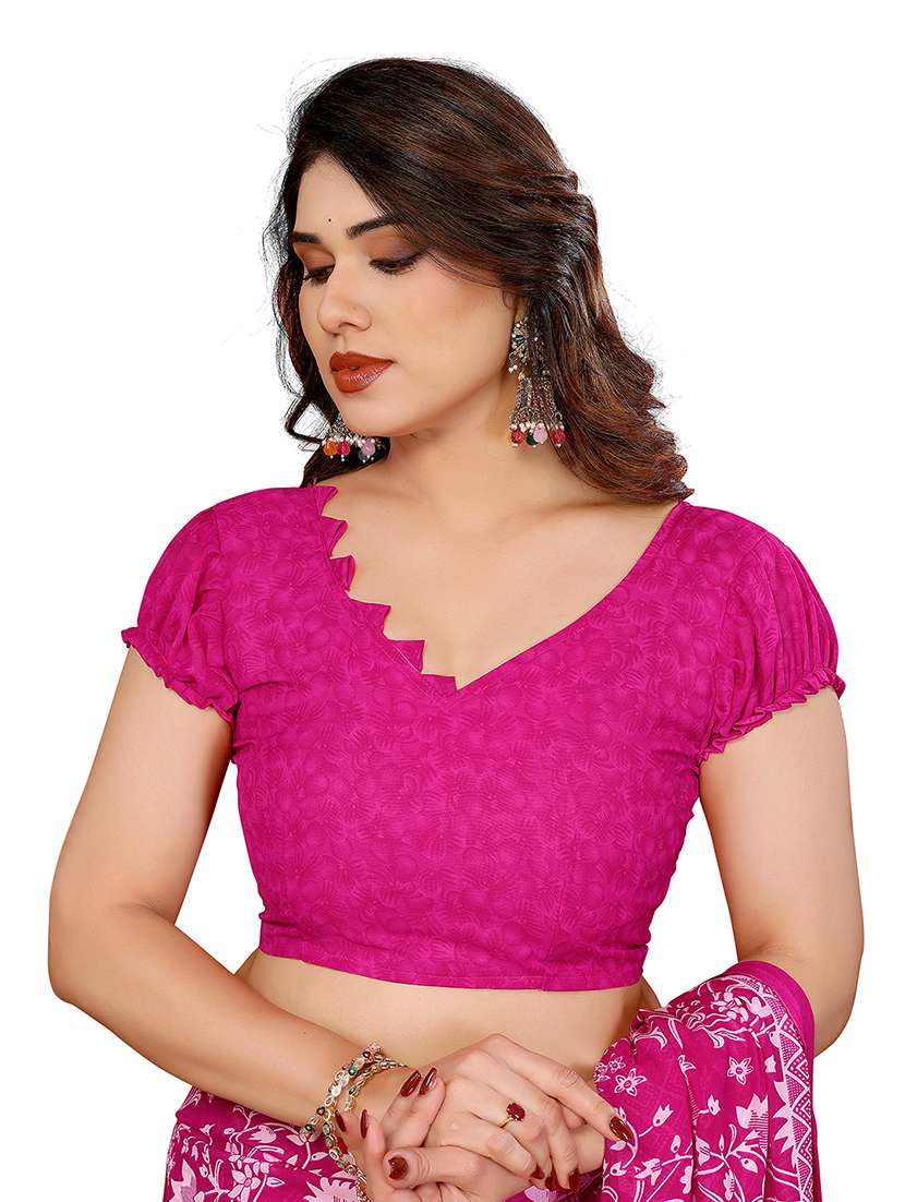 women pack of 2 printed combo saree with blouse - 22475104 -  Standard Image - 3