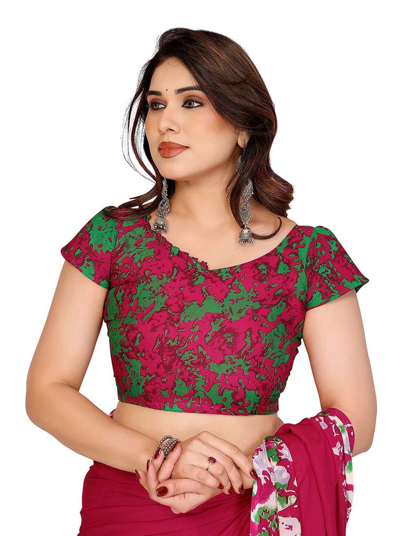 women pack of 2 printed combo saree with blouse - 22475354 -  Standard Image - 3