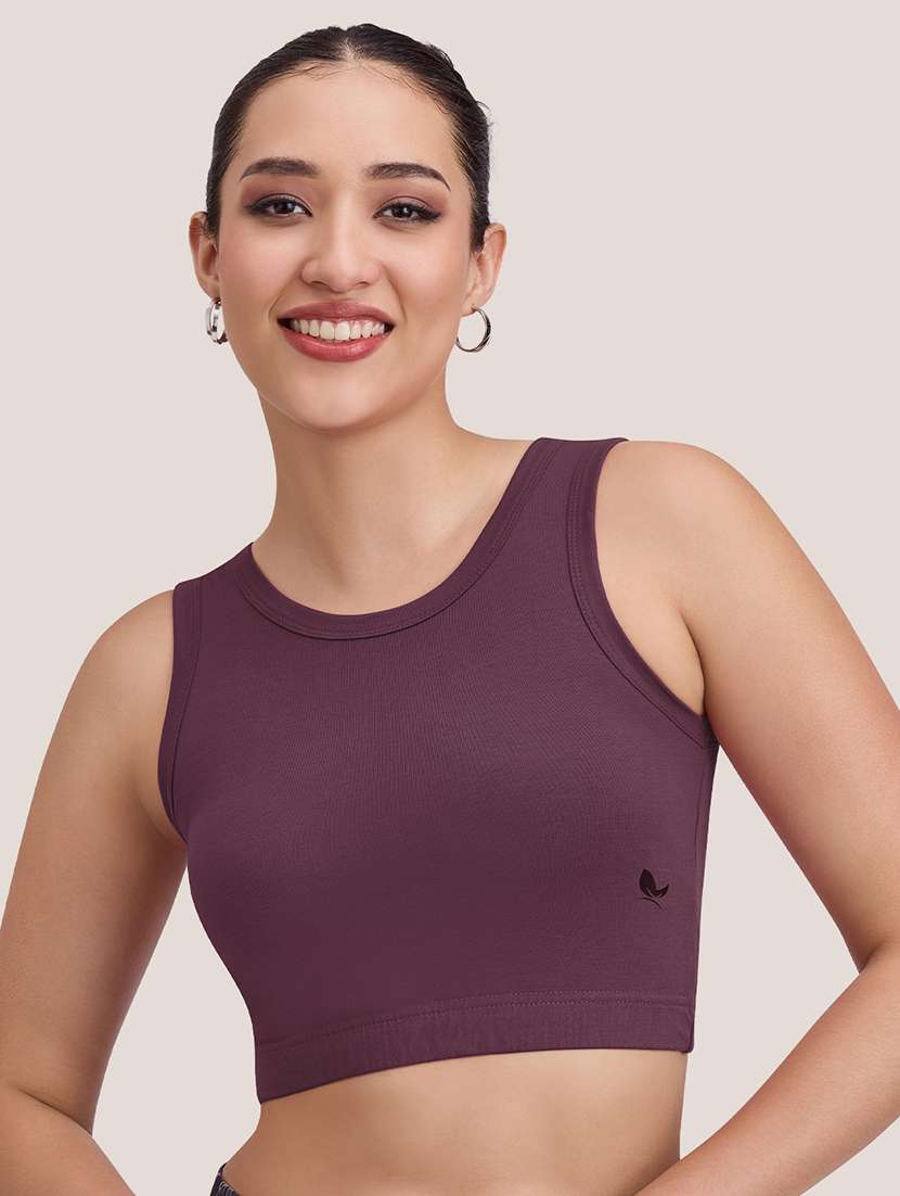 women solid full coverage sports bra