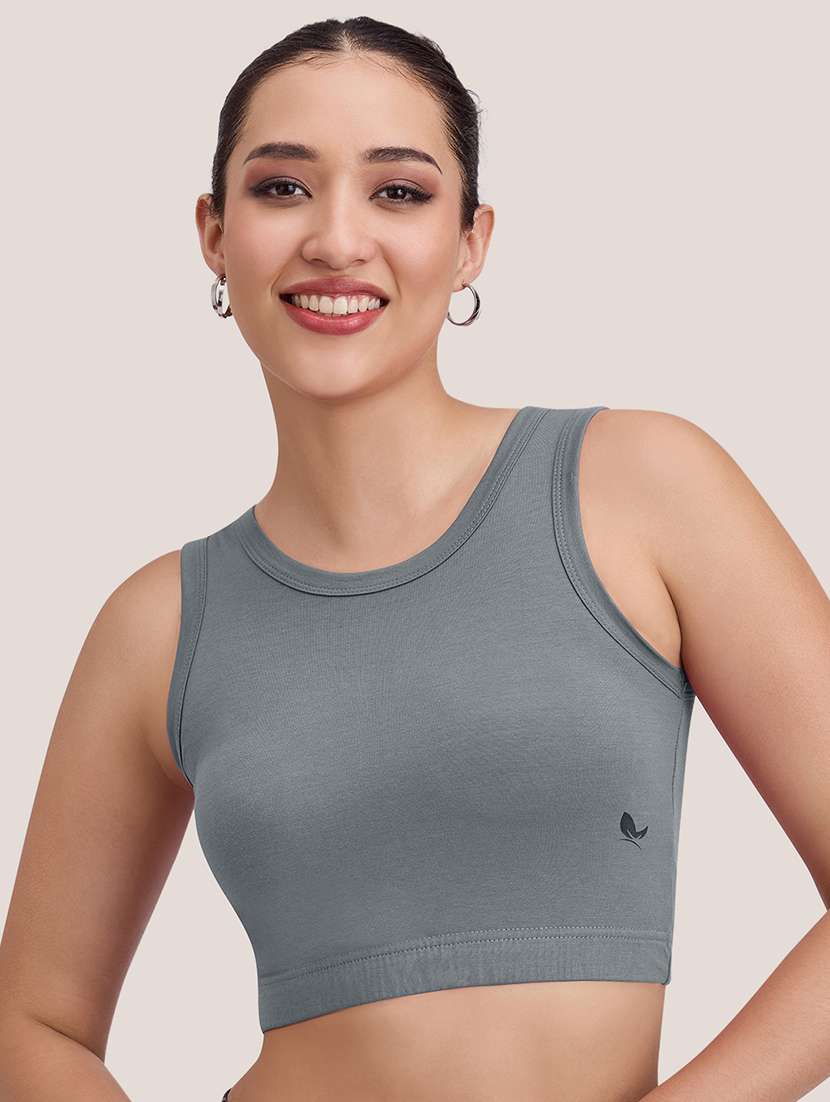 women solid full coverage sports bra