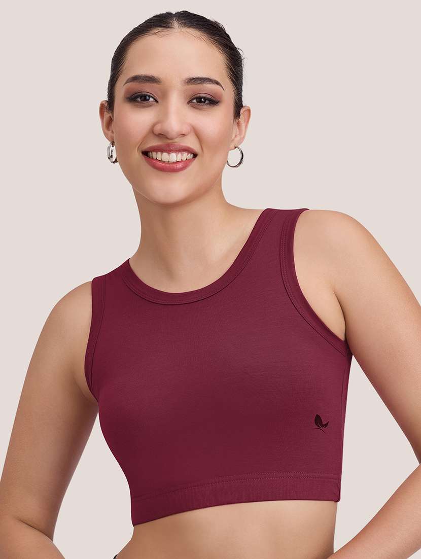 women solid full coverage sports bra