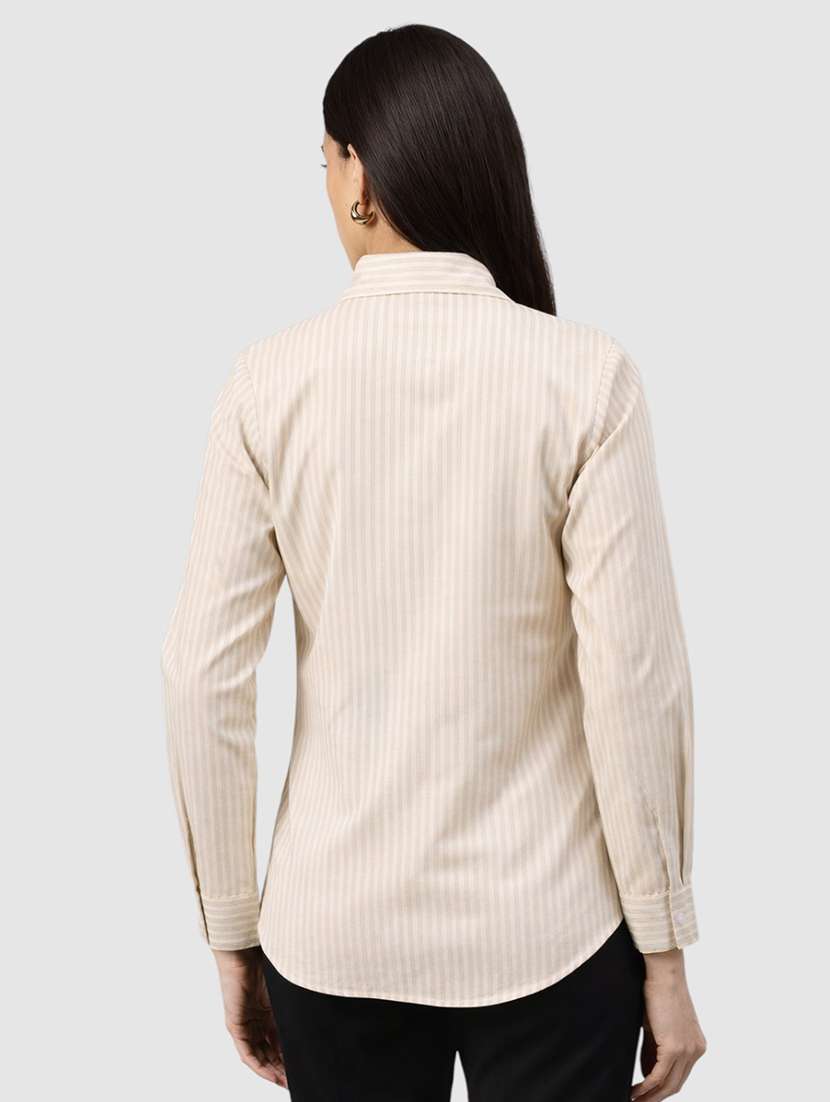 women striped long sleeves formal shirt - 22477547 -  Standard Image - 3