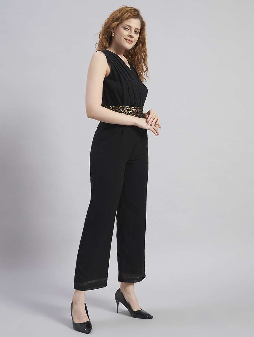 women solid with work full leg jumpsuit - 22477548 -  Standard Image - 3
