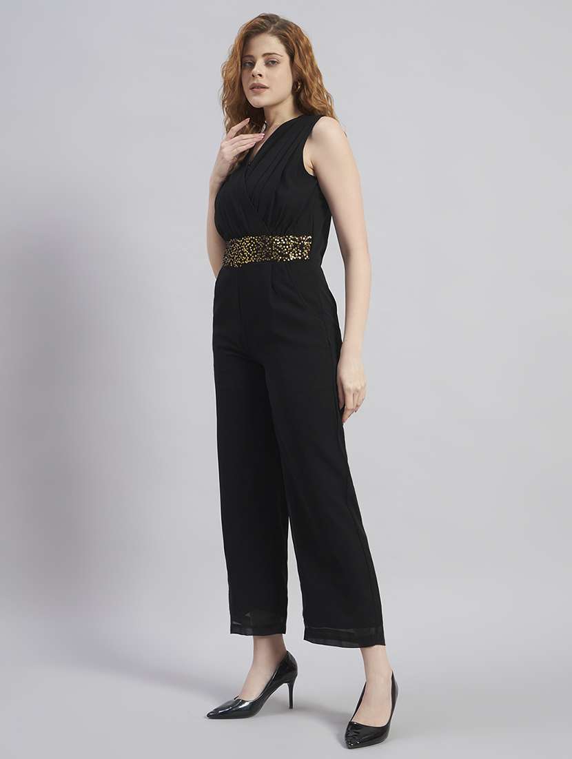 women solid with work full leg jumpsuit - 22477548 -  Standard Image - 5