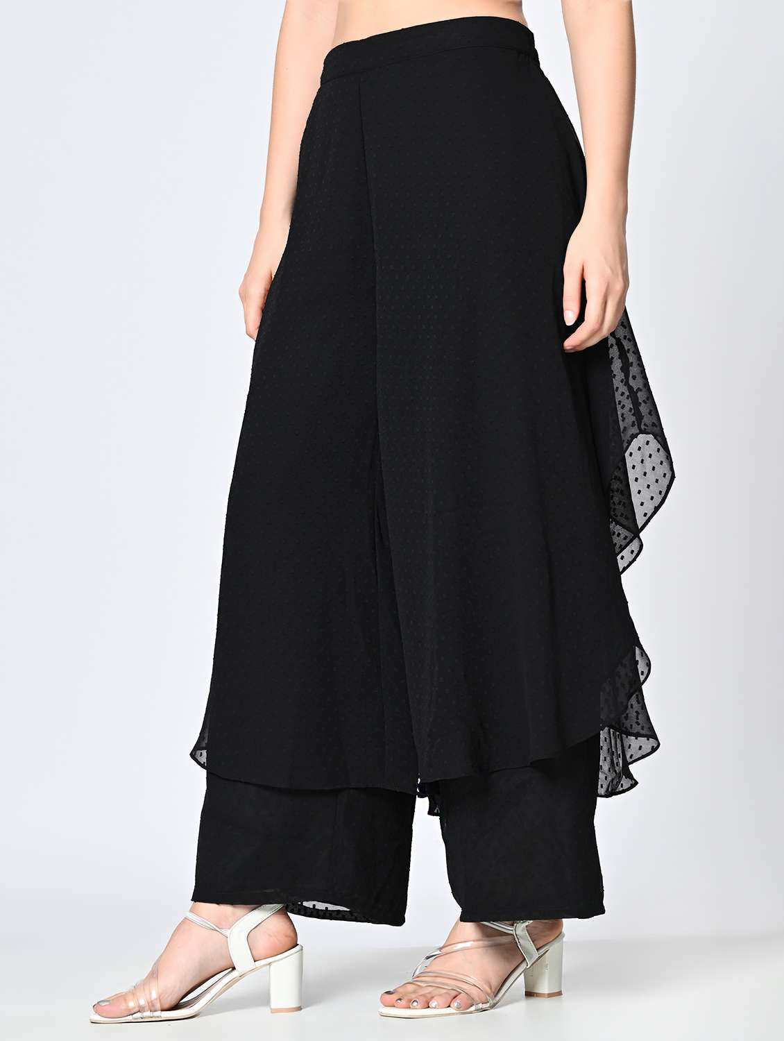 women self design flared palazzo - 22477568 -  Standard Image - 3