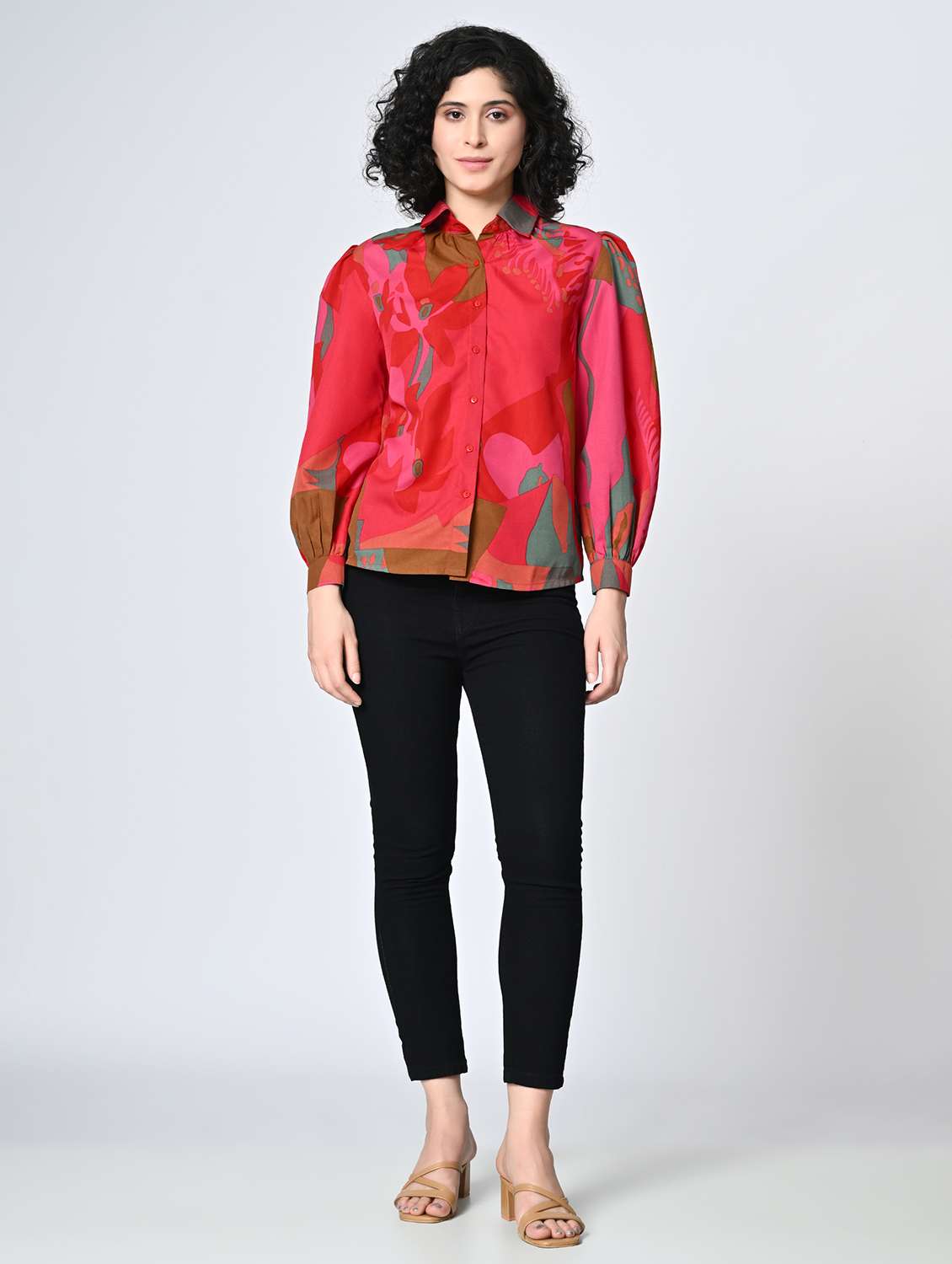 women multi colored crepe regular shirt - 22477574 -  Standard Image - 5