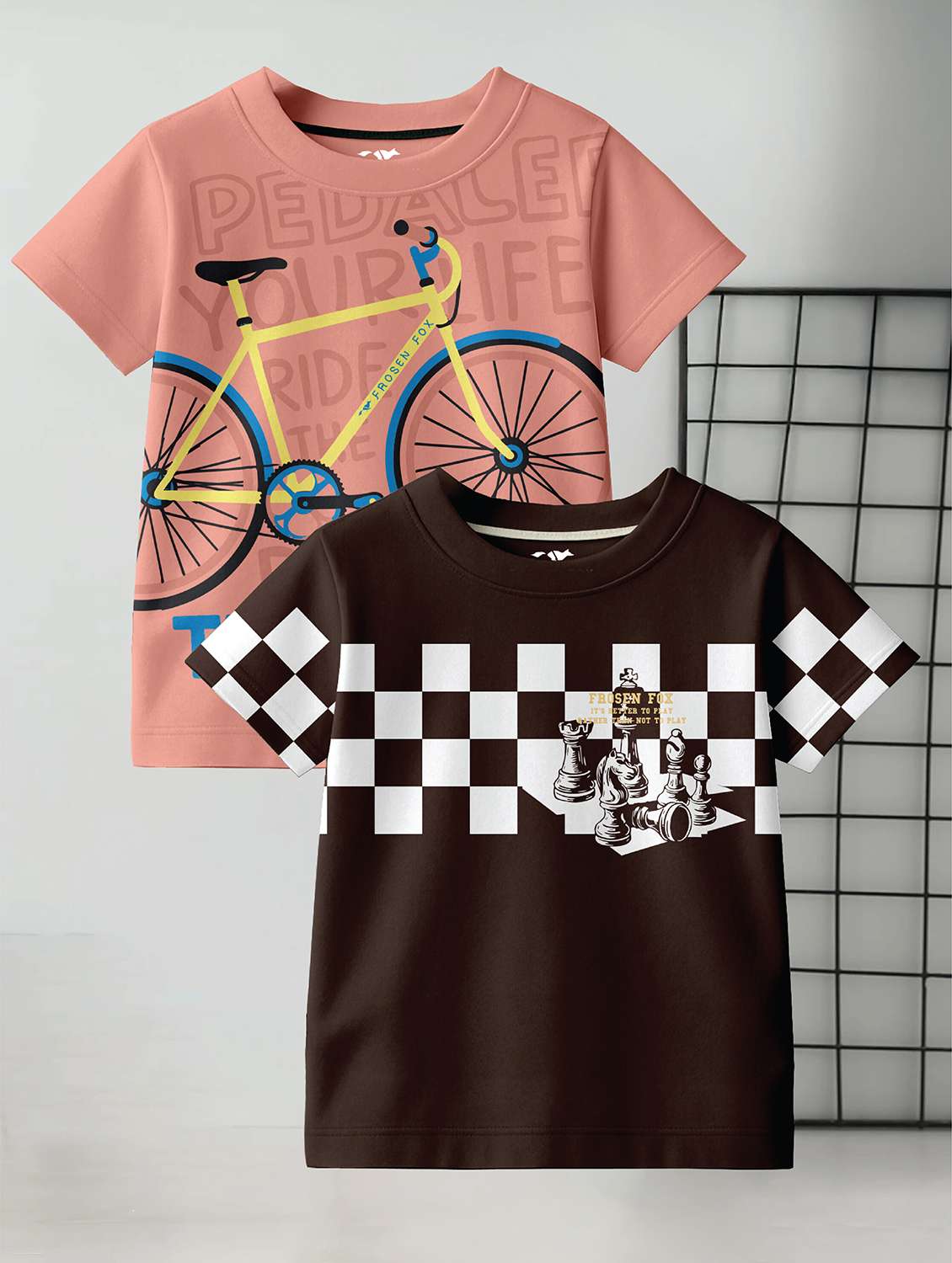boys pack of 2 printed t-shirt