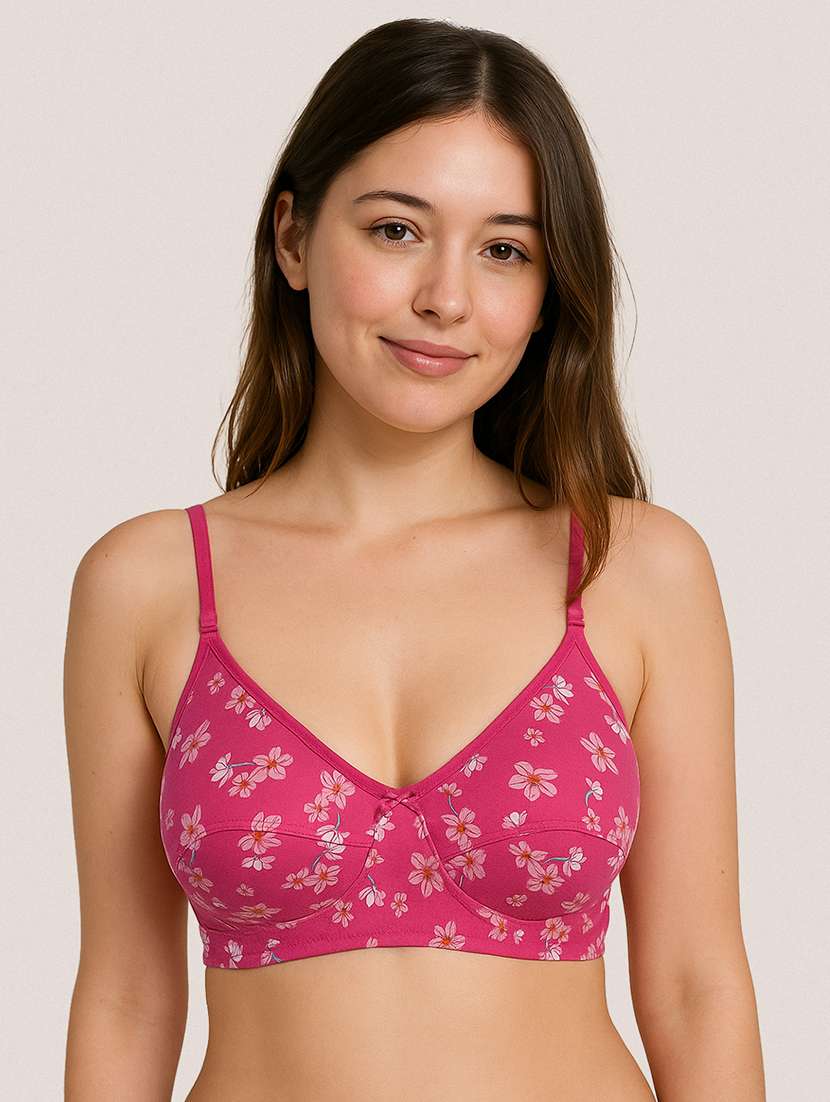 women pack of 2 printed full coverage bra - 22477616 -  Standard Image - 3