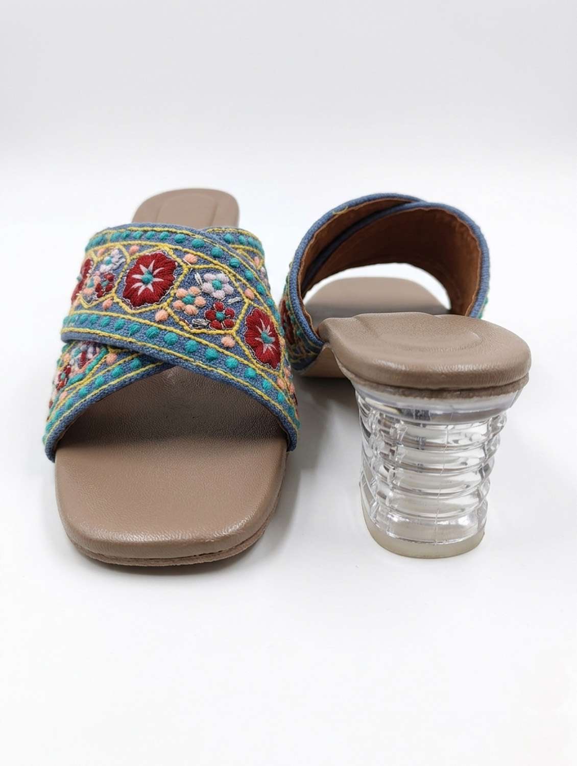 women embroidered slip on sandal - 22477934 -  Standard Image - 3
