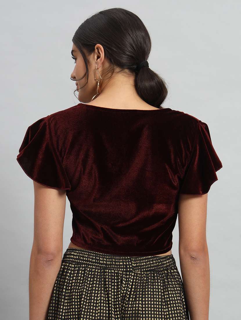 women solid sweetheart stiiched blouse - 22477962 -  Standard Image - 3