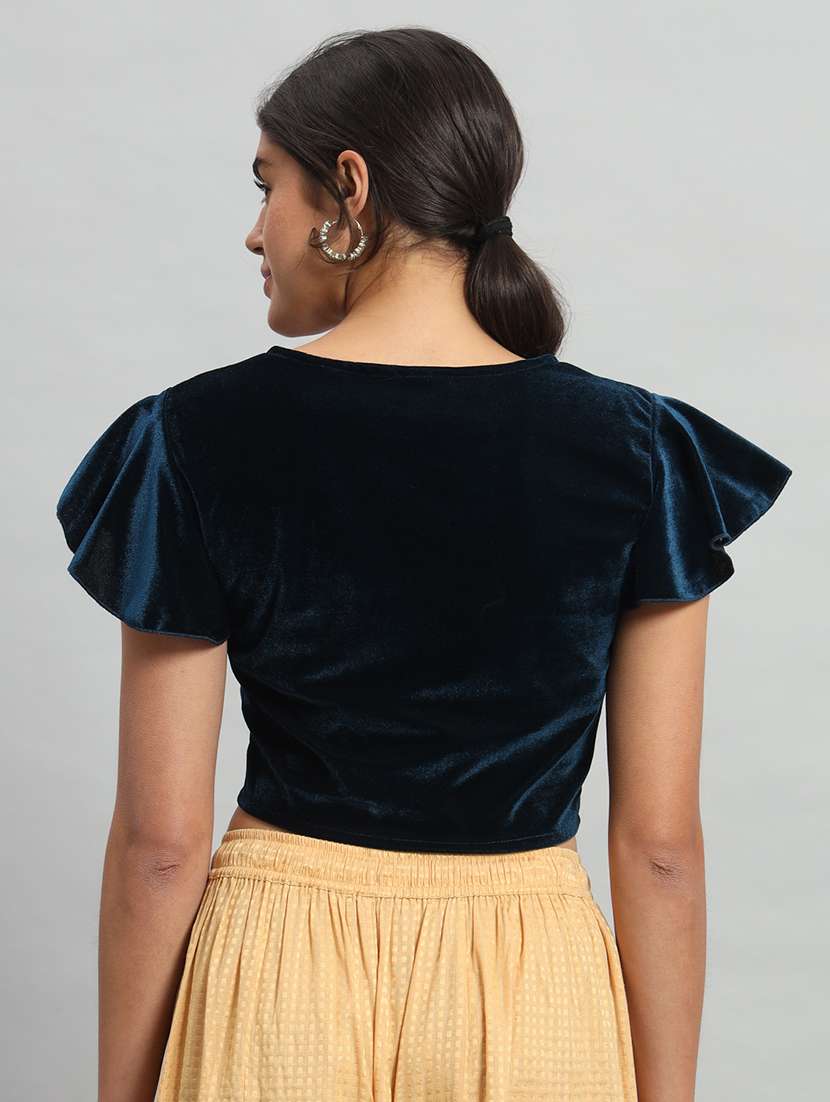 women solid sweetheart stiiched blouse - 22477964 -  Standard Image - 3