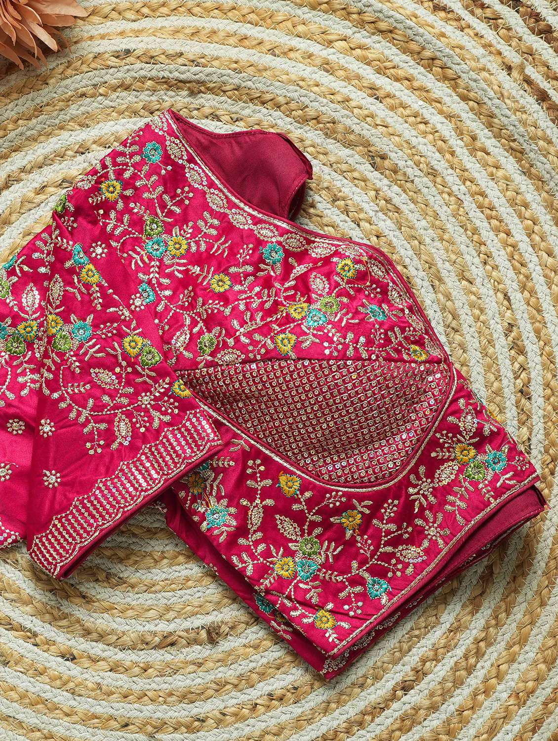 women solid with work stitched blouse - 22477996 -  Standard Image - 3