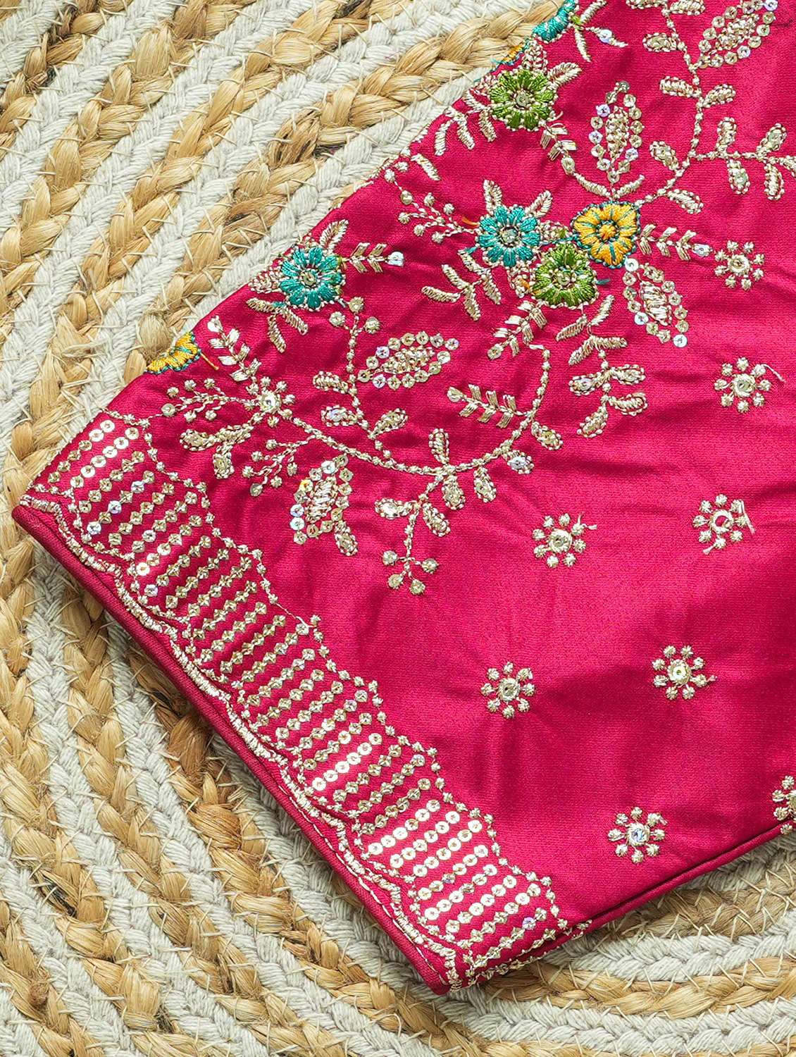 women solid with work stitched blouse - 22477996 -  Standard Image - 5