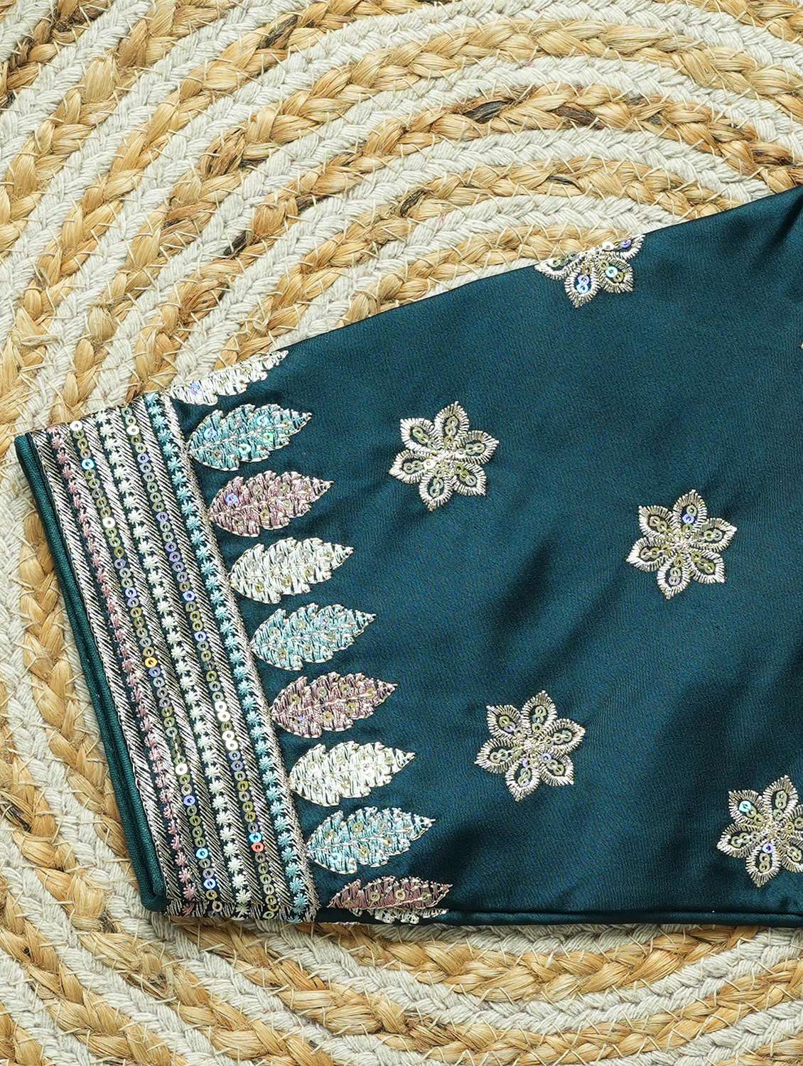 women solid with work stitched blouse - 22478010 -  Standard Image - 5