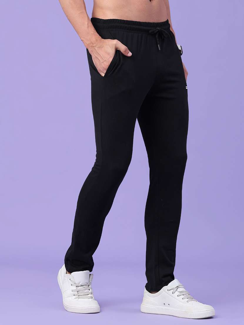 men typographic mid rise full length track pant - 22479658 -  Standard Image - 3