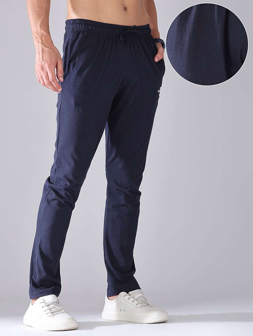 men solid mid rise slim fit track pant - 22479661 -  Standard Image - 3