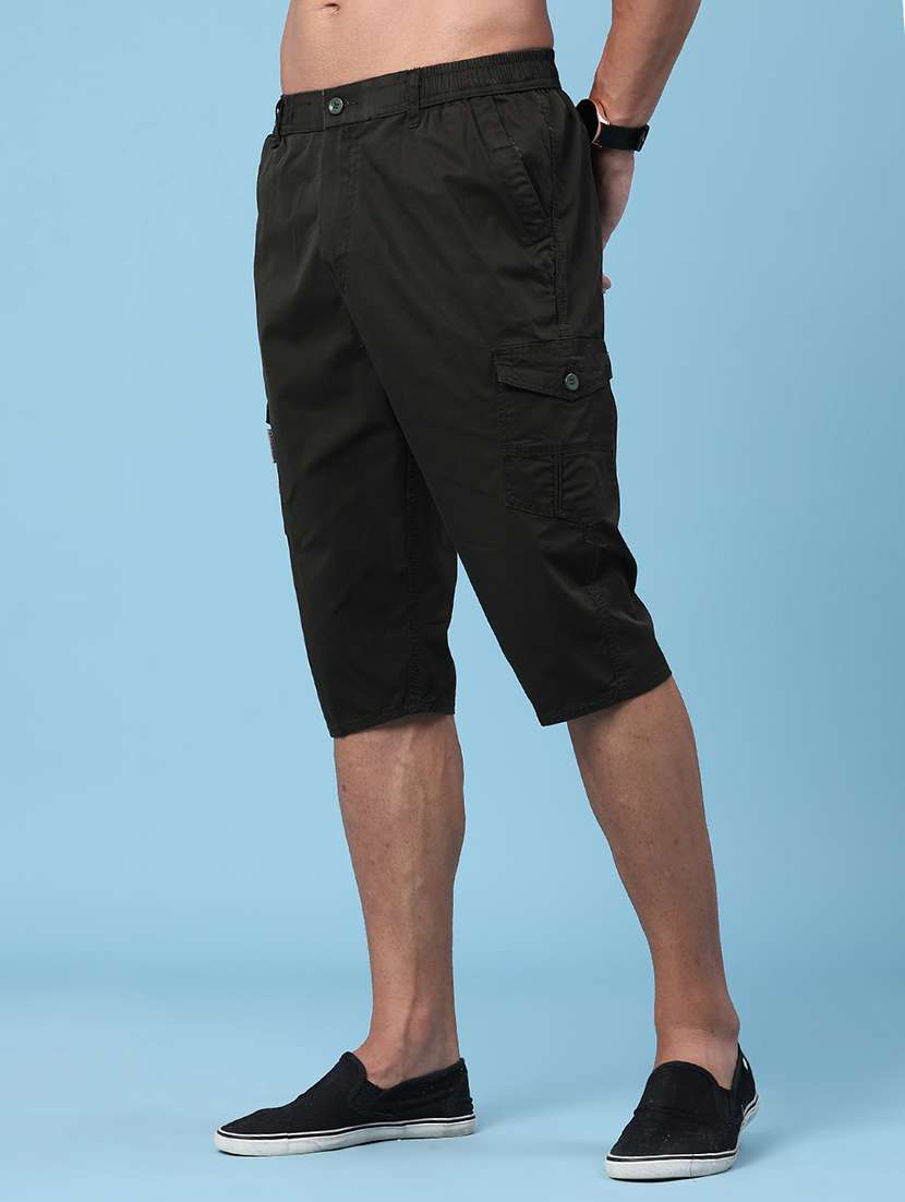 men solid mid rise cargo shorts - 22479675 -  Standard Image - 3