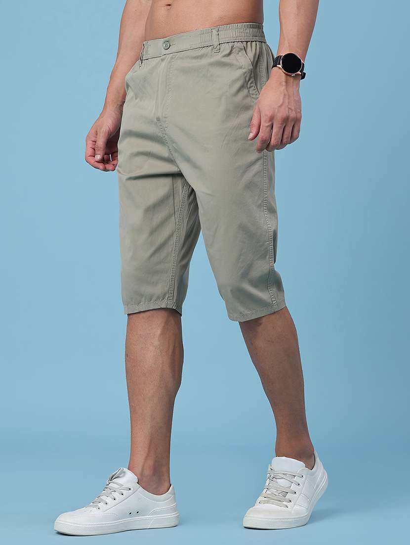 men solid mid rise cargo shorts - 22479682 -  Standard Image - 3