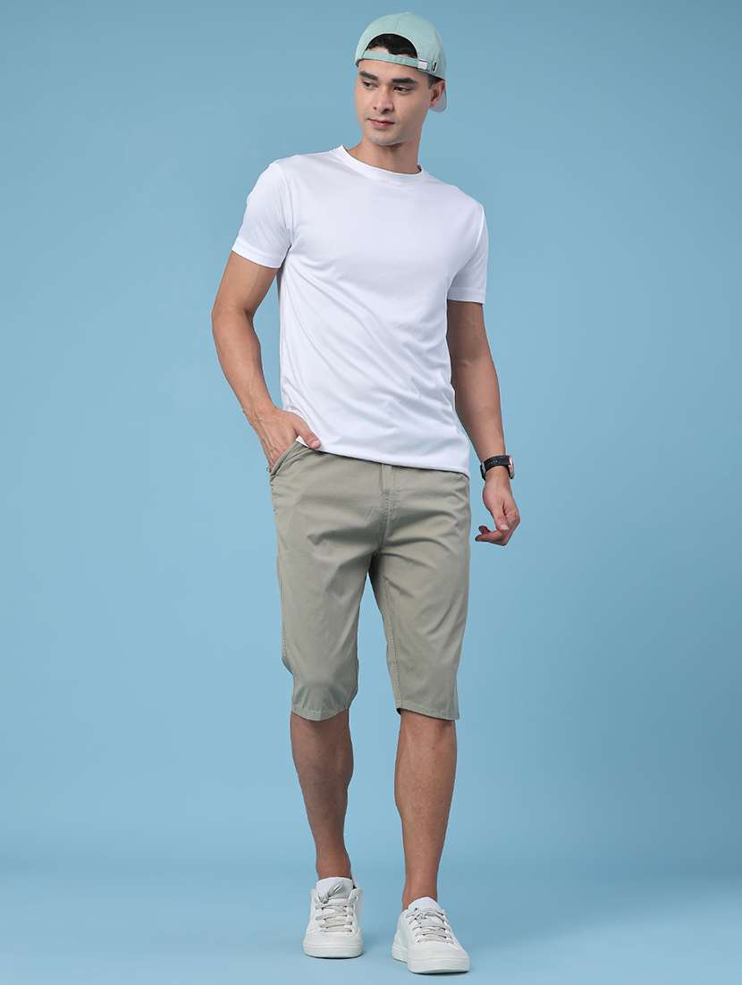 men solid mid rise cargo shorts - 22479682 -  Standard Image - 5