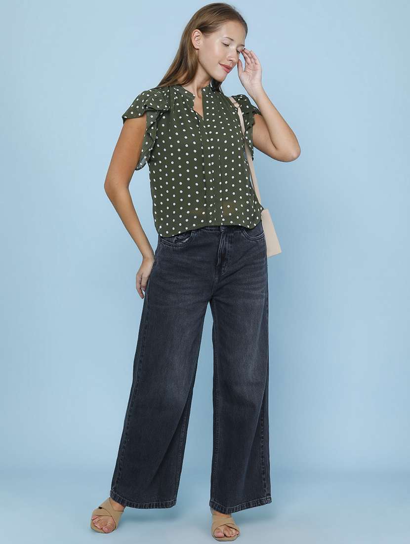 Women Printed Ruffle Sleeves Regular Top - 22480243 -  Standard Image - 5