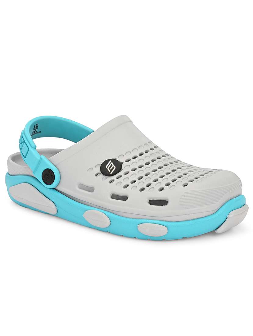 men grey slip on clog