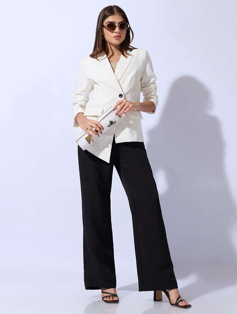 women solid double breasted blazer - 22480590 -  Standard Image - 5