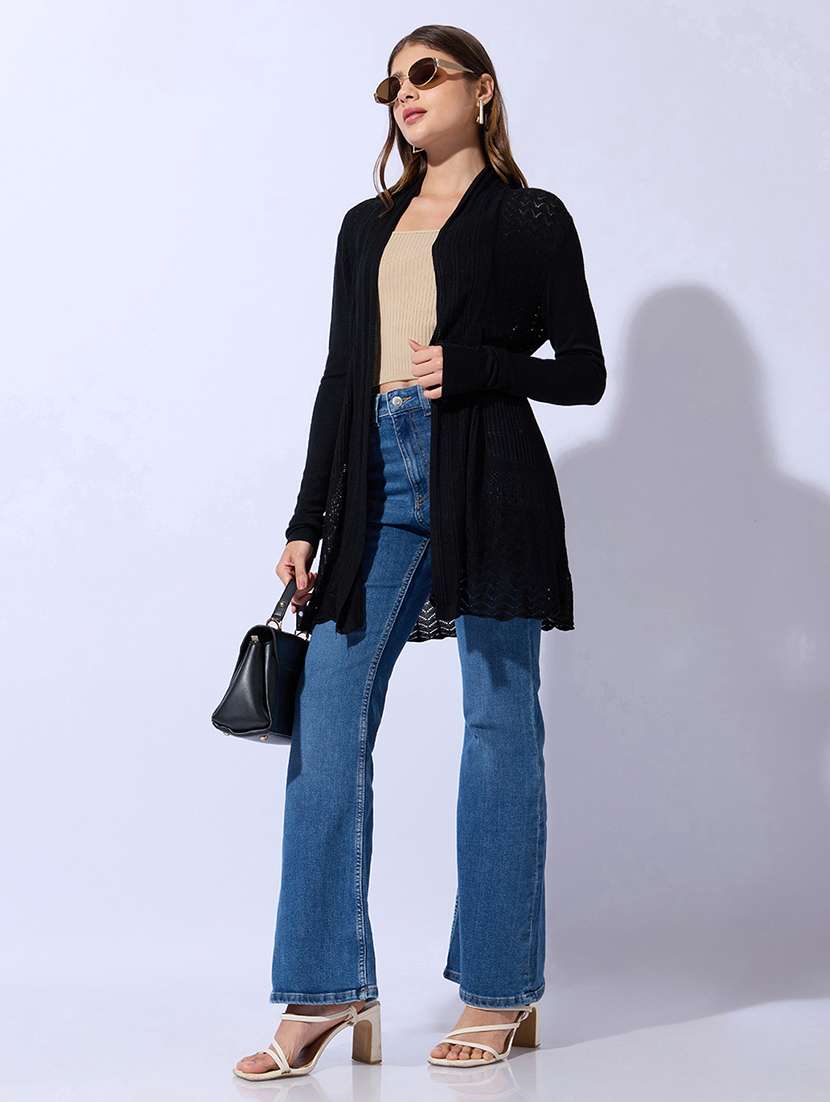 women self design long sleeves shrug - 22480644 -  Standard Image - 5