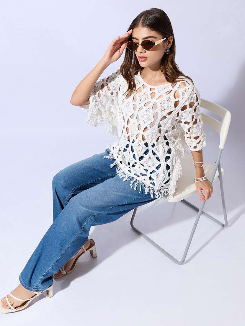 women self design round neck regular top - 22480661 -  Standard Image - 5