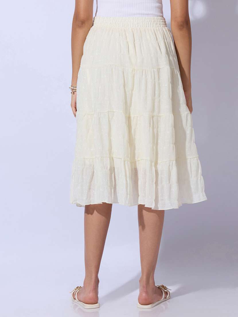 women printed mid rise tiered midi skirt - 22480669 -  Standard Image - 3