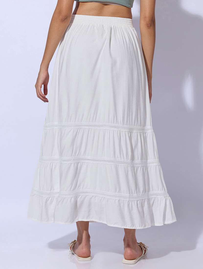women solid tiered maxi skirt - 22480672 -  Standard Image - 3