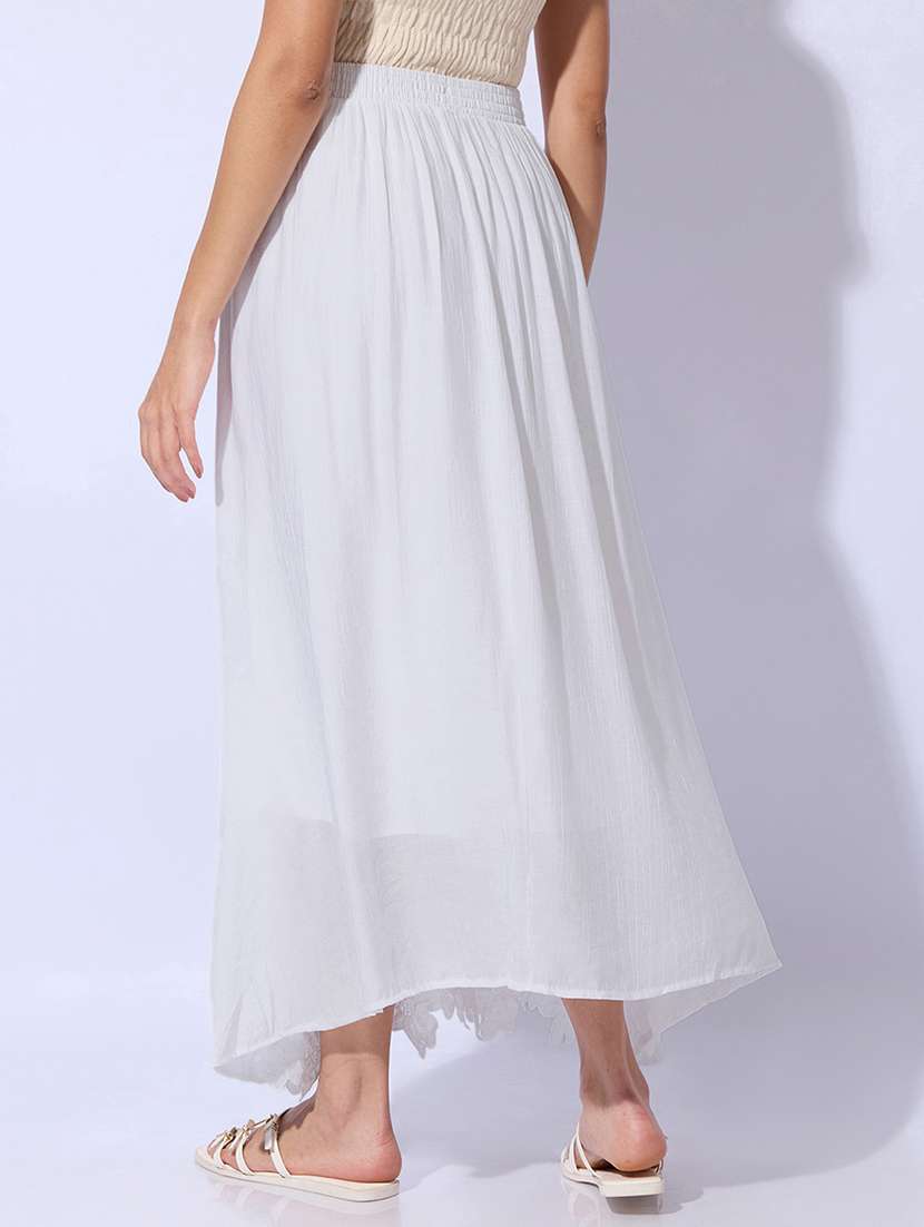 women solid mid rise a-line maxi skirt - 22480675 -  Standard Image - 3