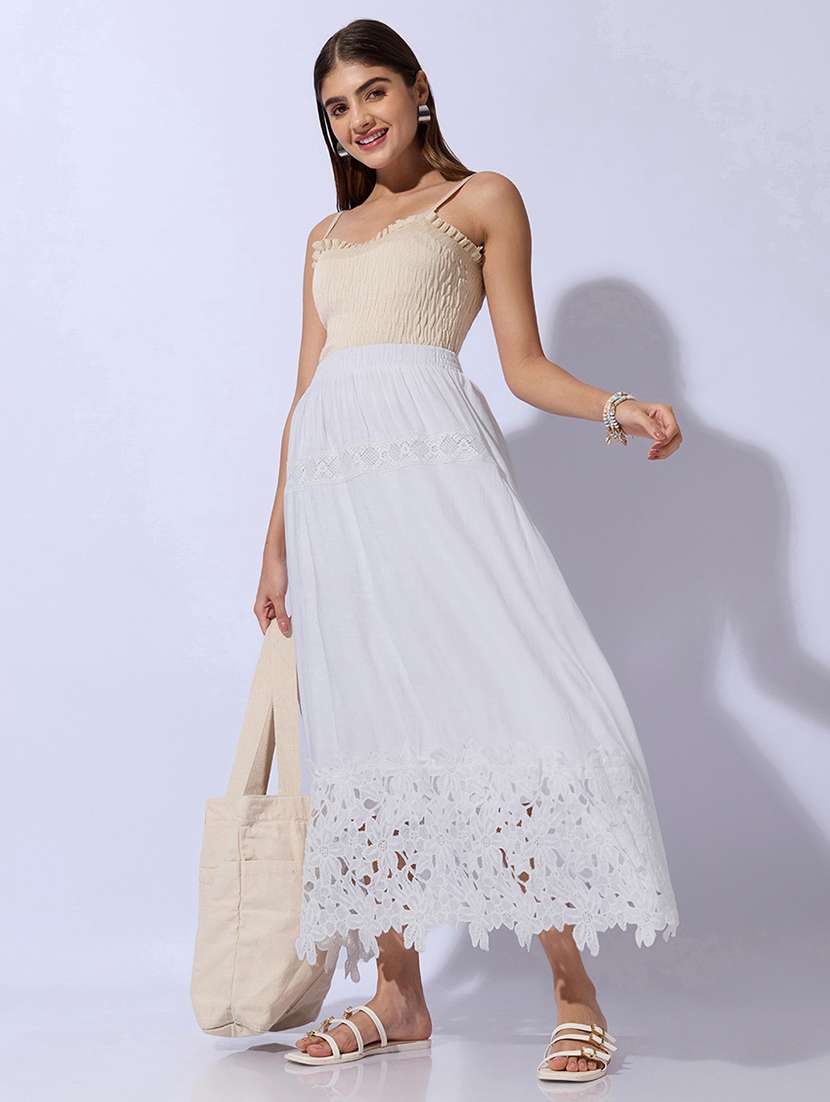 women solid mid rise a-line maxi skirt - 22480675 -  Standard Image - 5