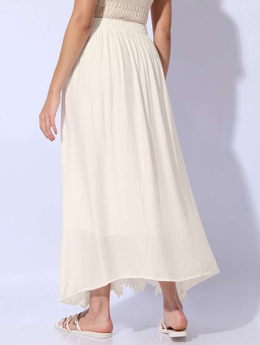 women solid with work a-line maxi skirt - 22480677 -  Standard Image - 3