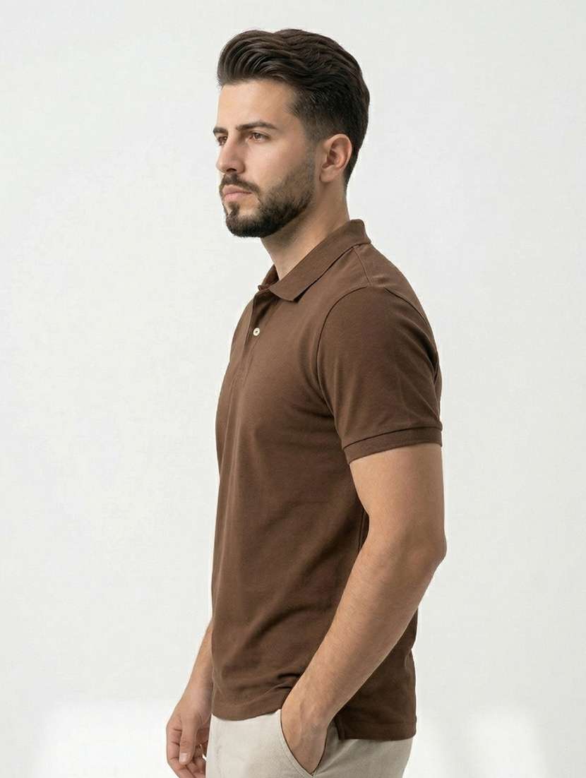 men solid short sleeve regular fit polo t-shirt - 22480691 -  Standard Image - 3