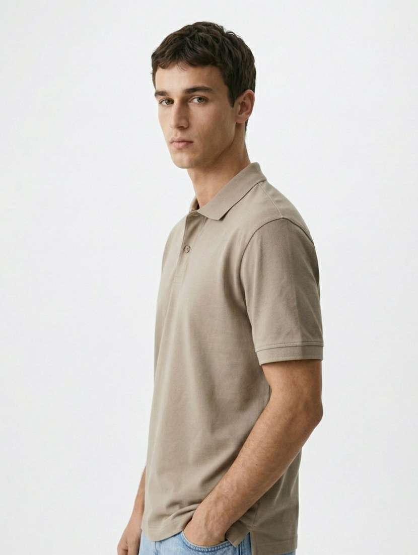 men solid short sleeve regular fit polo t-shirt - 22480692 -  Standard Image - 3
