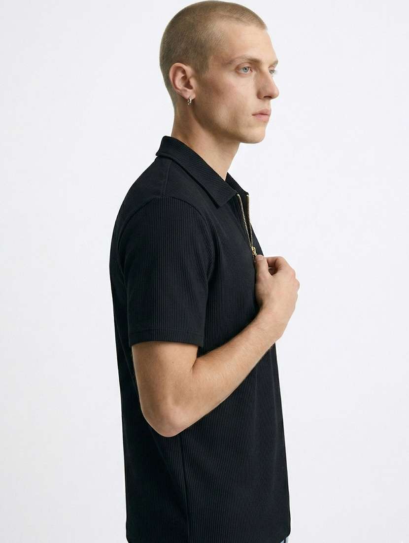 men self design short sleeve regular fit polo t-shirt - 22480698 -  Standard Image - 3