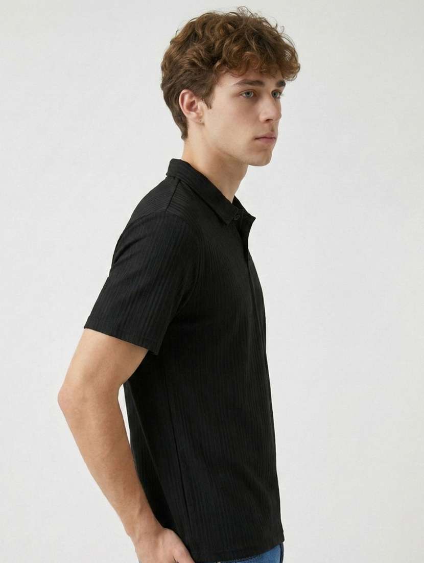 men self design short sleeve regular fit polo t-shirt - 22480705 -  Standard Image - 3