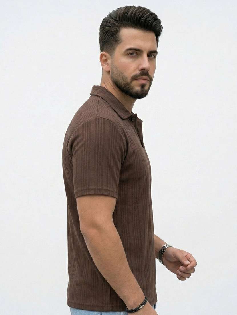men self design short sleeve regular fit polo t-shirt - 22480706 -  Standard Image - 3