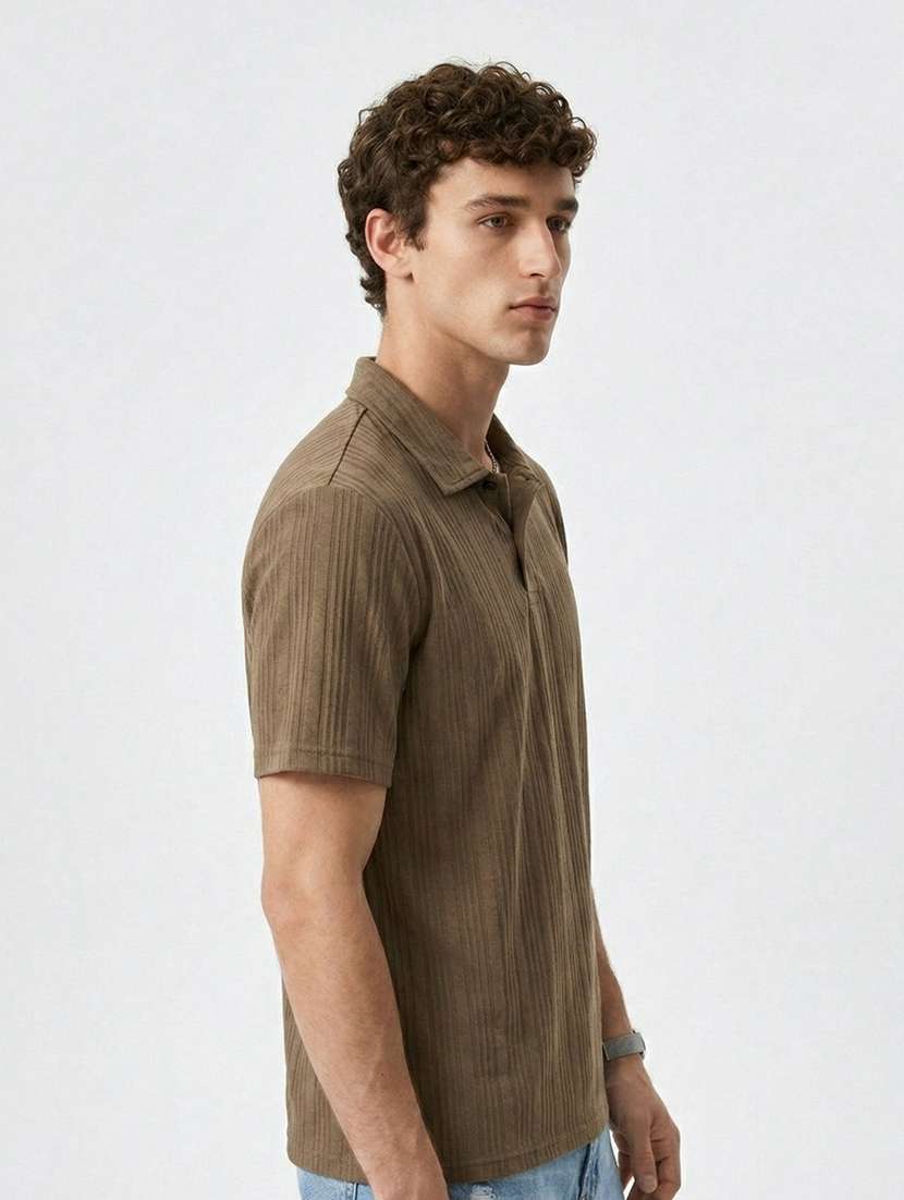 men self design short sleeve regular fit polo t-shirt - 22480707 -  Standard Image - 3