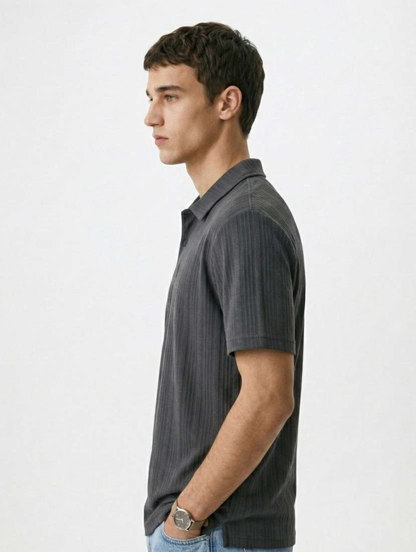 men self design short sleeve regular fit polo t-shirt - 22480708 -  Standard Image - 3