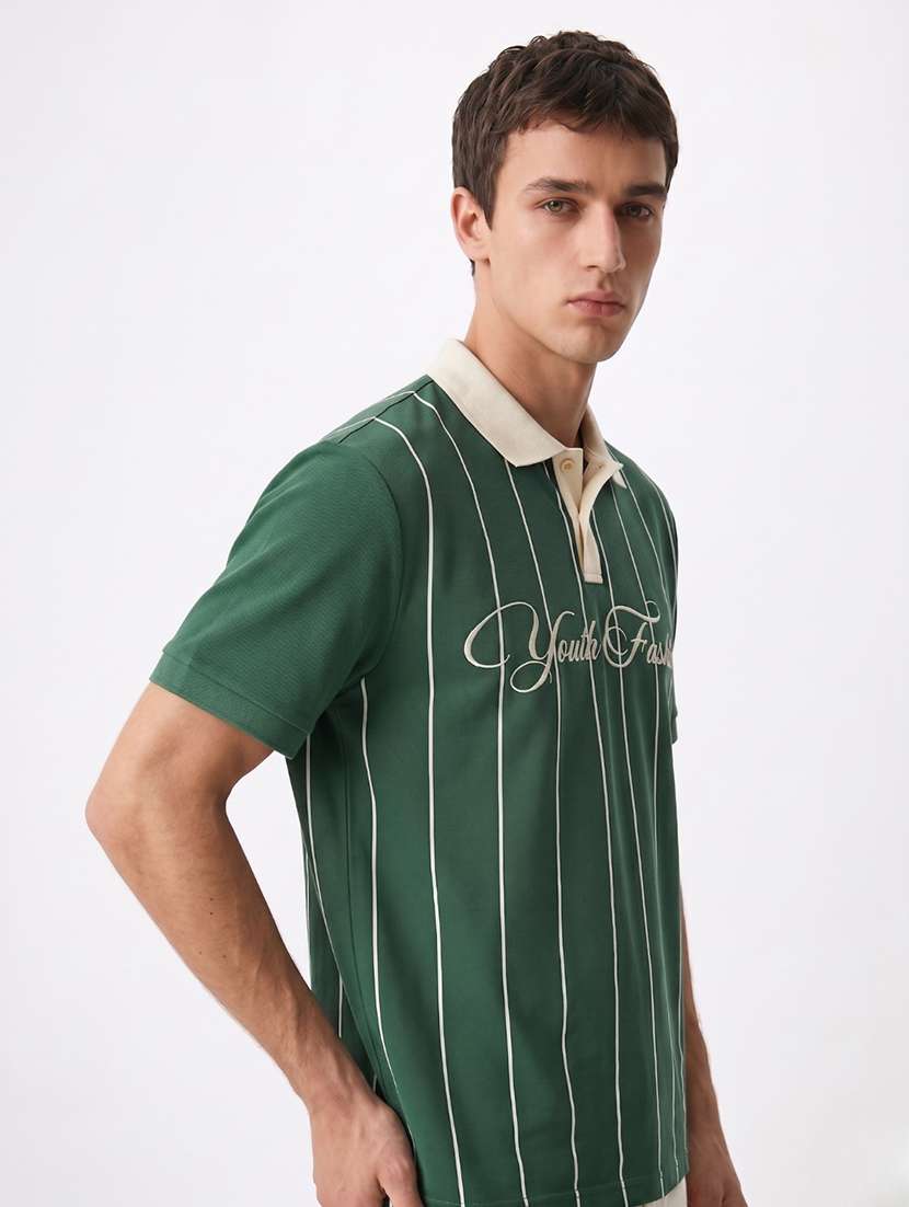 men printed short sleeve regular fit polo t-shirt - 22480718 -  Standard Image - 3